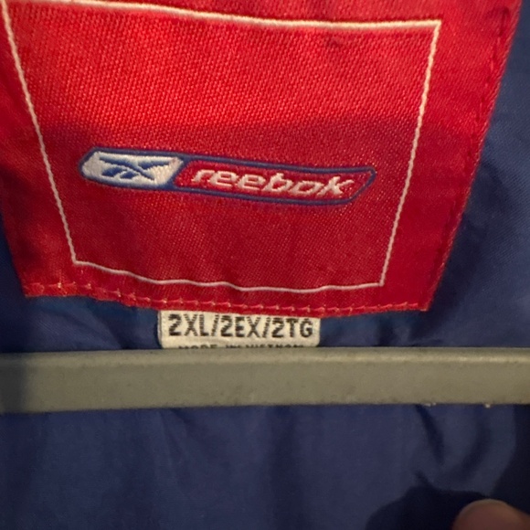 Reebok NFL Men's giants blue lightly down filled jacket rain resistant size 2XL - Picture 7 of 8